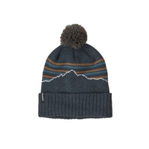 Patagonia Powder Town Beanie - Fitz Roy Stribe Knit:Smolder Blue (FISS)