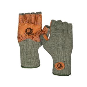 Fish Monkey Wooly Half Finger Glove Olive