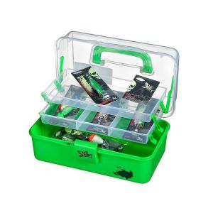 Fladen grejboks med indhold - Grøn