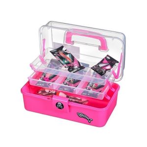 Fladen grejboks med indhold - Pink