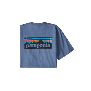 S - Patagonia M's P-6 Logo Responsibili-Tee-Woolly Blue (WOBL)