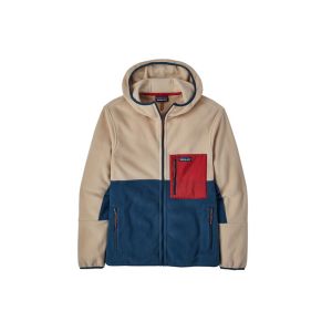 L-Patagonia Microdini Hoody-Tidepool Blue w/Oar Tan (TIBO)