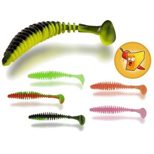 Quantum Magic Trout T-Worm Paddler - Chilli-Cheese (Endegrej - shadbait/jighaler)