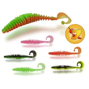 Quantum Magic Trout T-Worm Twister - Chilli-Cheese (Endegrej - shadbait/jighaler)