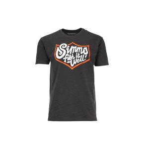 Simms Fish It Well Badge T-shirt Charcoal Heather