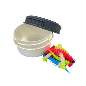 Westin Greedy Worm - 12 stk Mix Boks Hvidløg/Ost