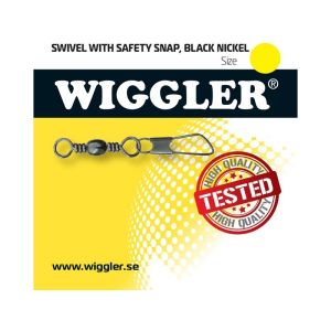 Wiggler Swivel w/ safety Snap - svirvel med hægte