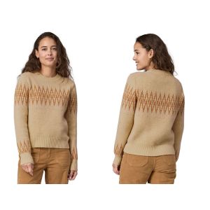 Patagonia Womens Recycled Wool-Blend Crewneck Sweater - Sea Song: Natural (SENL)