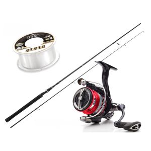 ABU Vigilante/Daiwa Ninja fiskesæt med påspolet Sufix line