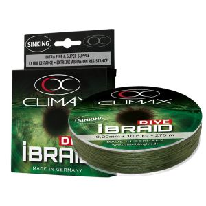 Climax iBraid Dive Oliven 275m (Fiskeliner - flet)