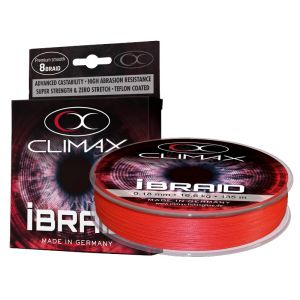 Climax iBraid Fluo rød 135m (Fiskeliner - flet)