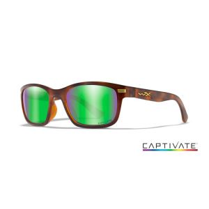 Wiley X HELIX Captivate Green Mirror Gloss Demi Frame 
