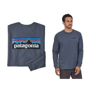 Patagonia L/S P-6 Logo Responsibili-Tee -Plume Grey (PLGY)-S
