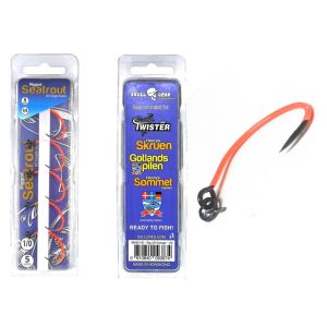 OG Lures Rigged Seatrout Single Hooks UV Orange - enkeltkrog