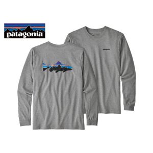 Patagonia M's L/S Fitz Roy Trout Responsibili-Tee-Gravel Heather(GLH)-S