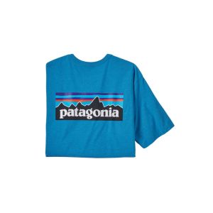 M-Patagonia M's P-6 Logo Responsibili-Tee-Anacapa Blue (APBL)