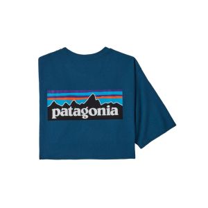 S-Patagonia M's P-6 Logo Responsibili-Tee-Wavy Blue (WAVB)