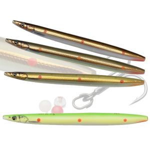 Savage Gear Line Thru Sandeel Copper Orange/Red Dots - Hot Spot colors