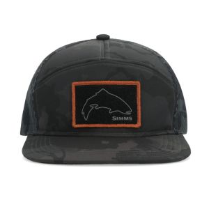 Simms 7-Panel Tech Trucker-Regiment Camo Carbon