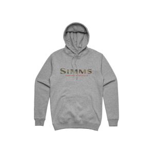 Simms Logo Hoody Grey Heather