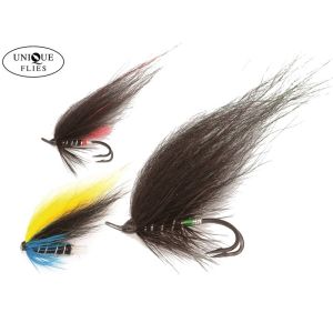 Unique Black Salmon Flies - laksefluer