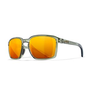 Wiley X ALFA Captivate Bronze Mirror Gloss Crystal Light Olive Frame