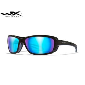 Wiley X WAVE Polarized Blue Mirror Gloss Black Frame