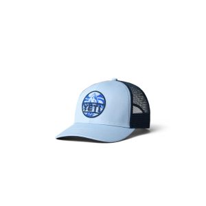 YETI Mountain Badge Trucker Hat Light Blue