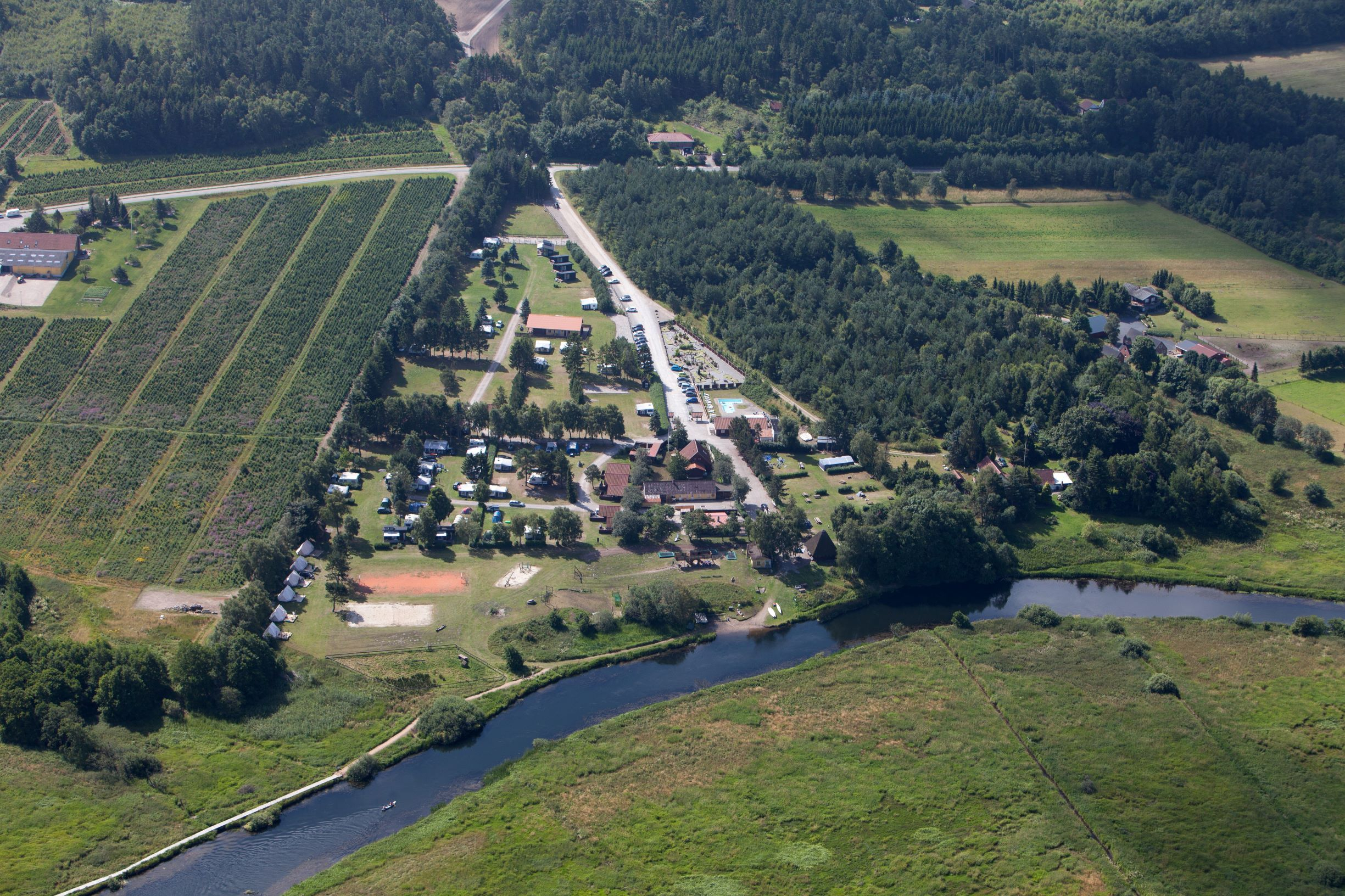 Bamsebo Camping - luftfoto